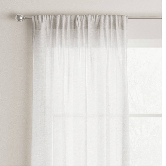2pk (42” W x 84” L) Light Filtering Curtain Panel - Room Essentials ™ in Beige. - Picture 8 of 9